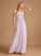 V-neck Floor-Length Fabric Embellishment Length Neckline Ruffle A-Line Silhouette Luciana Sleeveless A-Line/Princess Bridesmaid Dresses