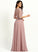 A-Line ScoopNeck Embellishment Silhouette Neckline Floor-Length Fabric Length SplitFront Deja A-Line/Princess Sleeveless Bridesmaid Dresses