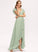 V-neck A-Line CascadingRuffles Fabric Asymmetrical Length Embellishment Silhouette Neckline Dominique Sleeveless Straps Bridesmaid Dresses