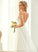 Beading Sequins Wedding Dresses Lace Chiffon With Sweep V-neck Dress Maryjane A-Line Train Wedding
