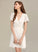 Silhouette V-neck Neckline A-Line Ruffle Short/Mini Length Embellishment Fabric Tiana A-Line/Princess Off The Shoulder Bridesmaid Dresses