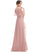 V-neck Silhouette Length Fabric SplitFront Neckline Ruffle Embellishment Floor-Length A-Line Kayley Floor Length Bridesmaid Dresses