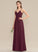 Floor-Length Lace With A-Line Cherish V-neck Prom Dresses Chiffon Ruffle