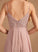 Lace Embellishment Silhouette Floor-Length Neckline A-Line V-neck Length Fabric Angelica Sleeveless Satin Bridesmaid Dresses
