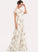 V-neck A-Line Embellishment Neckline Fabric Floor-Length Length SplitFront Silhouette Flower(s) Yamilet Sleeveless Bridesmaid Dresses
