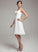 Chiffon Knee-Length V-neck Ruffle Wedding Dresses Wedding Dress A-Line Alison Beading With Sequins