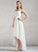 Sequins Beading Dress With Ruffle Gloria Asymmetrical A-Line Wedding Dresses Tulle Wedding V-neck