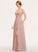 Pockets A-Line Ruffle Charlotte Floor-Length Chiffon Prom Dresses With V-neck