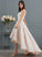With A-Line Bow(s) Lace Tulle Cierra Dress Asymmetrical Wedding Dresses Wedding V-neck