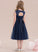 Tulle Knee-Length Empire Ellie Junior Bridesmaid Dresses With Sweetheart Ruffle