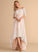 Wedding Dresses Satin A-Line Dress Sequins Asymmetrical Tulle With Wedding Leah Lace