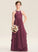 Chiffon Ruffle Scoop With Neck A-Line Floor-Length Kaitlynn Junior Bridesmaid Dresses Beading