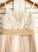 Neckline Sash Ainsley Bow(s) Tulle Knee-Length Junior Bridesmaid Dresses Square With A-Line