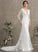 Sequins Chiffon Wedding Dresses With Wedding Train Beading Trumpet/Mermaid V-neck Dress Lyla Chapel