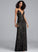 Sequins With Floor-Length Sequined Prom Dresses Sheath/Column V-neck Victoria