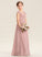 Floor-Length Ruffle Chiffon With Junior Bridesmaid Dresses Bow(s) A-Line Kailee V-neck