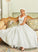 Wedding Dresses Dress With Pockets Satin Maggie Wedding Ball-Gown/Princess V-neck Asymmetrical