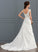 With Wedding Dresses Natalee Dress Beading Train Court Satin V-neck Wedding A-Line