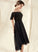 Fabric Embellishment A-Line CascadingRuffles Off-the-Shoulder Length Silhouette Neckline Asymmetrical Chana V-Neck Sleeveless Bridesmaid Dresses
