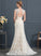 Aaliyah Train Trumpet/Mermaid Wedding Lace Dress Sweep Wedding Dresses Scoop Neck