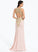 Neck Sheath/Column Makena Lace Sequins With Sweep Jersey Train Scoop Prom Dresses