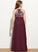 Floor-Length With Whitney Scoop A-Line Lace Neck Junior Bridesmaid Dresses Bow(s) Chiffon