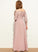 A-Line Off-the-Shoulder Chiffon Bow(s) Lace Floor-Length With Junior Bridesmaid Dresses Skylar