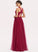 Floor-Length Ruffle Embellishment A-Line Length Halter Neckline Silhouette Fabric Sandy Natural Waist A-Line/Princess Bridesmaid Dresses