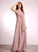 Straps Silhouette Bow(s) Length Embellishment Fabric Floor-Length A-Line Skyla Natural Waist V-Neck A-Line/Princess Bridesmaid Dresses