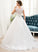 Sweep Ball-Gown/Princess With Organza Neck Beading Dress Sequins Lace Train Aleah Scoop Wedding Wedding Dresses