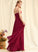 Length V-neck Fabric A-Line Embellishment Ruffle Neckline Silhouette Floor-Length Alyson Floor Length Short Sleeves Bridesmaid Dresses