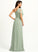 One-Shoulder Ruffle Neckline SplitFront Fabric Silhouette A-Line Embellishment Length Floor-Length Annabelle Spandex Bridesmaid Dresses