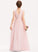 Chiffon Ruffle Floor-Length With Norah A-Line Junior Bridesmaid Dresses V-neck