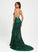 Neck Sequined Sweep Prom Dresses Trumpet/Mermaid Sequins Scoop With Destinee Train