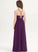 Lace A-Line Neckline With Floor-Length Bow(s) Amiya Chiffon Square Junior Bridesmaid Dresses