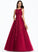 Prom Dresses Ball-Gown/Princess Neck With Dress Beading Train Scoop Tulle Sweep