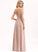 Lace V-neck A-Line Neckline Length Floor-Length Silhouette Fabric Straps Denisse A-Line/Princess Scoop Bridesmaid Dresses