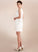 Dress One-Shoulder Cascading Sheath/Column Chiffon With Ruffles Short/Mini Halle Wedding Beading Wedding Dresses