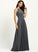 Beading Length Silhouette Embellishment Sequins Floor-Length Halter Ruffle Neckline Fabric A-Line Kiley Bridesmaid Dresses
