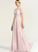 Chiffon Floor-Length Sequins Neck High Jamya With Prom Dresses A-Line