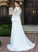 Lace Wedding Dresses Jaylen Beading Court Train Wedding A-Line Dress V-neck Chiffon With