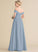 Off-the-Shoulder Floor-Length A-Line Neckline Fabric Length Silhouette Ruffle Embellishment Shelby Natural Waist Floor Length Bridesmaid Dresses