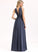 Silhouette Fabric Embellishment A-Line Floor-Length SplitFront Neckline Ruffle Length V-neck Leah V-Neck Bridesmaid Dresses