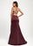 Sequins Trumpet/Mermaid Train With V-neck Sweep Beading Prom Dresses Satin Stella