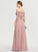 Sequins Ball-Gown/Princess Off-the-Shoulder Pleated Chiffon Floor-Length Judith Prom Dresses With
