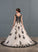 V-neck Dress Tulle Ball-Gown/Princess Wedding Lace With Court Phoenix Train Appliques Wedding Dresses