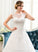 Ball-Gown/Princess Illusion Wedding Dresses Kimora Wedding Beading Sequins Sweep Tulle With Train Dress Organza