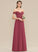 Embellishment Fabric A-Line Silhouette Ruffle Length Off-the-Shoue Anne Floor Lenglder Floor-Length Necklinth Bridesmaid Dresses