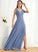 A-Line V-neck Silhouette Fabric Length Neckline SplitFront Floor-Length Embellishment Bow(s) Peyton Spaghetti Staps Bridesmaid Dresses