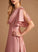HighNeck Length A-Line Silhouette Fabric Asymmetrical Straps Neckline Satin Larissa Knee Length Natural Waist Bridesmaid Dresses